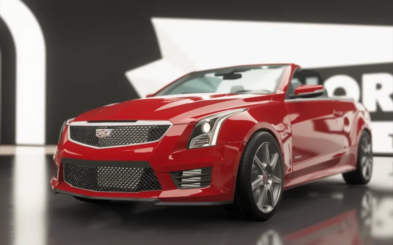 Red Cadillac ATS-V convertible in Forza Horizon 6